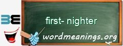 WordMeaning blackboard for first-nighter